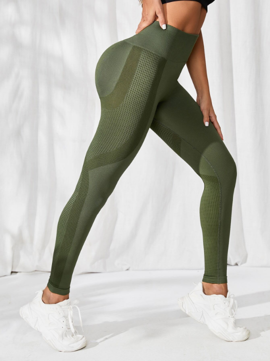 Yoga Basic Seamless Wide Waistband Sports Leggings