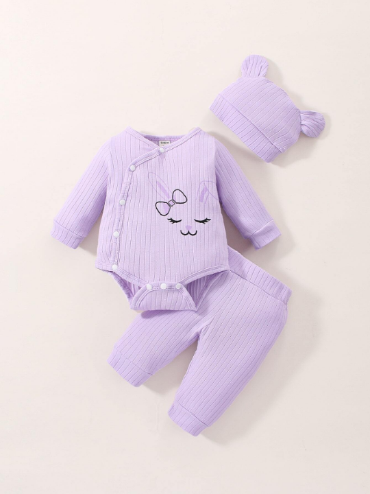 Baby Girl Cartoon Graphic Bodysuit & Pants