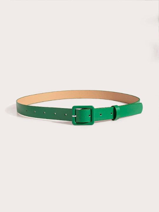 1pc Women Square Buckle Belt