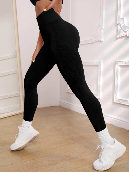 Sport Seamluxe Yoga Leggings Seamless High Stretch Tummy Control Wide Waistband Sports Tights