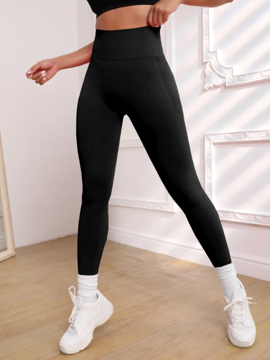 Sport Seamluxe Yoga Leggings Seamless High Stretch Tummy Control Wide Waistband Sports Tights