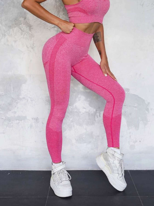 Yoga Basic Yoga Leggings Seamless High Stretch Tummy Control Training Tights