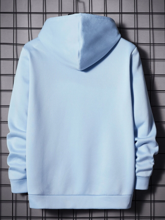 Manfinity Hypemode Men Letter Graphic Drawstring Hoodie