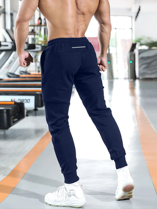 Sport PWRUP Men Cattle & Letter Graphic Drawstring Waist Sports Pants