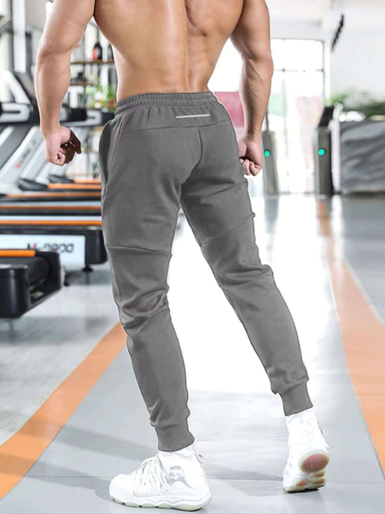 Sport PWRUP Men Letter Graphic Drawstring Waist Sports Pants