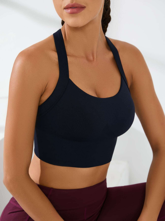 Yoga Basic Seamless Criss Cross Back Sports Tank Top