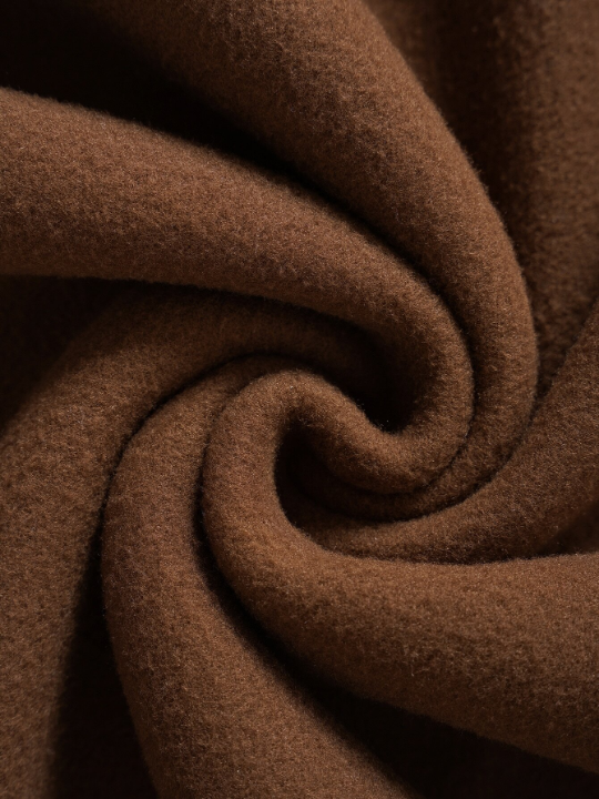 Men Kangaroo Pocket Drawstring Thermal Hoodie