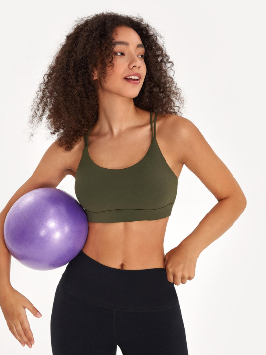 GLOWMODE FeatherFit Strappy Back Sports Bra