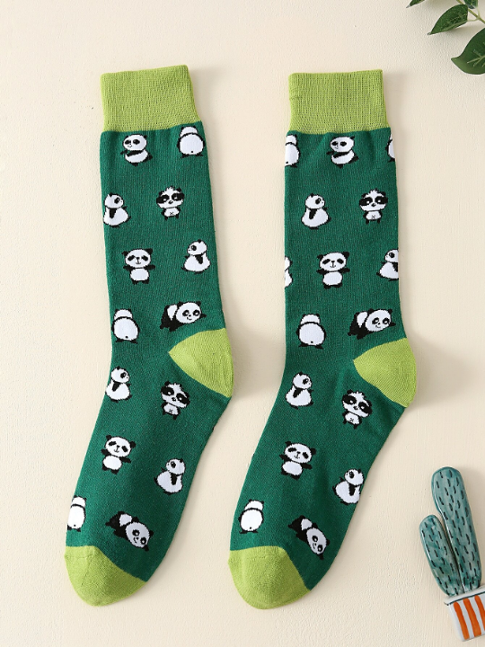 Panda Pattern Crew Socks