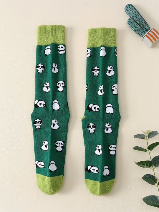 Panda Pattern Crew Socks