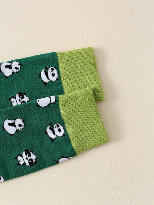 Panda Pattern Crew Socks