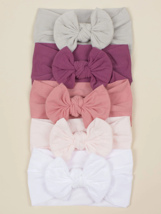 5pcs Baby Bow Decor Hair Band