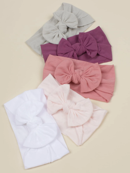 5pcs Baby Bow Decor Hair Band