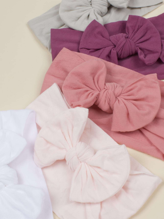 5pcs Baby Bow Decor Hair Band