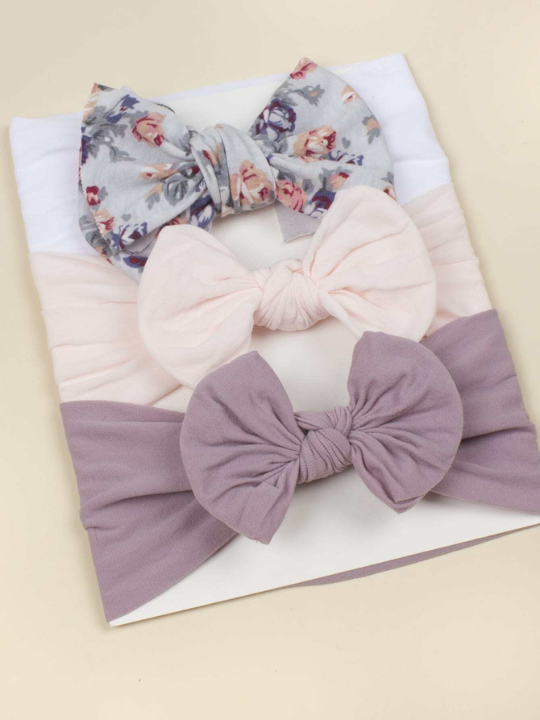 3pcs Baby Bow Decor Hair Band