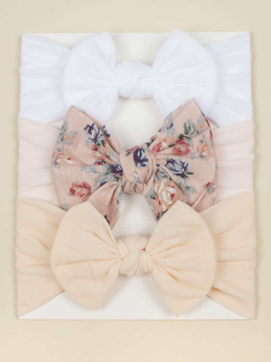 3pcs Baby Bow Decor Hair Band