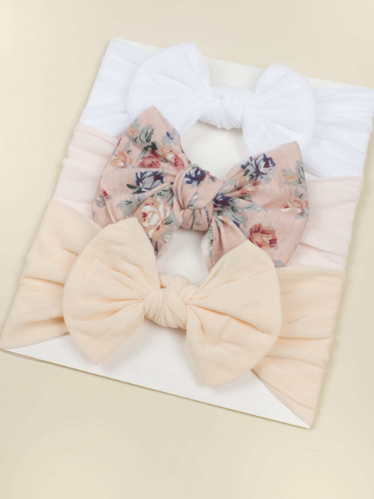 3pcs Baby Bow Decor Hair Band