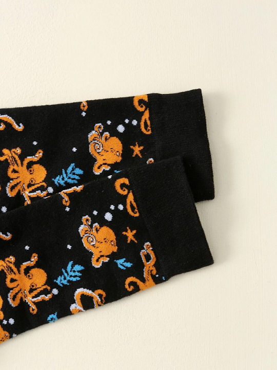 Octopus Pattern Crew Socks