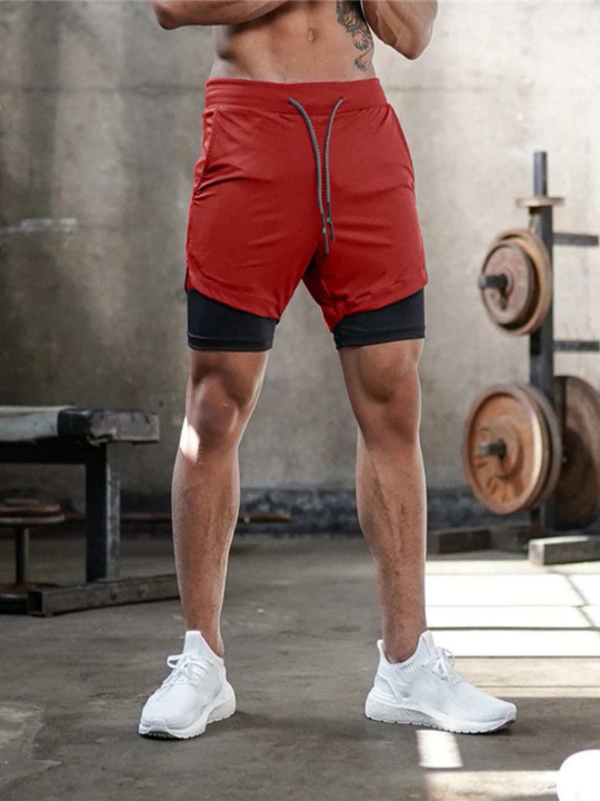 Sport Corelite Men 2 In 1 Sports Shorts With Phone Pocket & Towel Loop