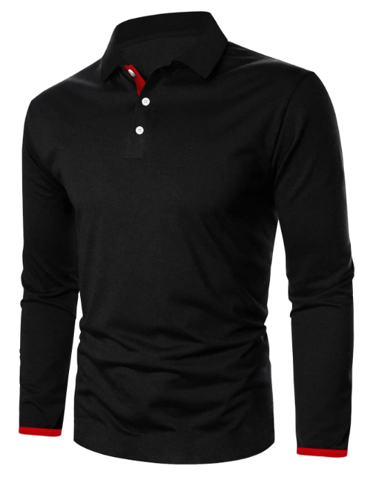 Manfinity Homme Men Contrast Trim Polo Shirt