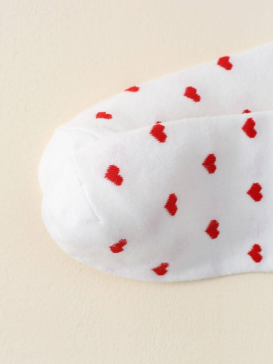 Heart Pattern Crew Socks