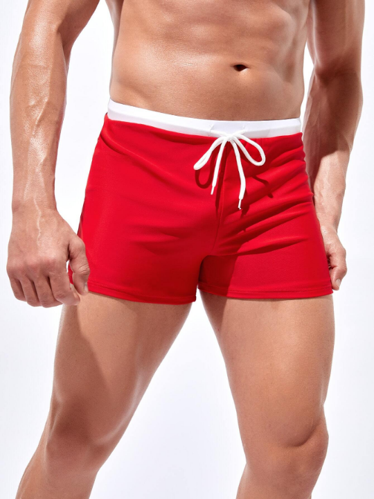 Manfinity Swimmode Men Drawstring Waist Swim Trunks