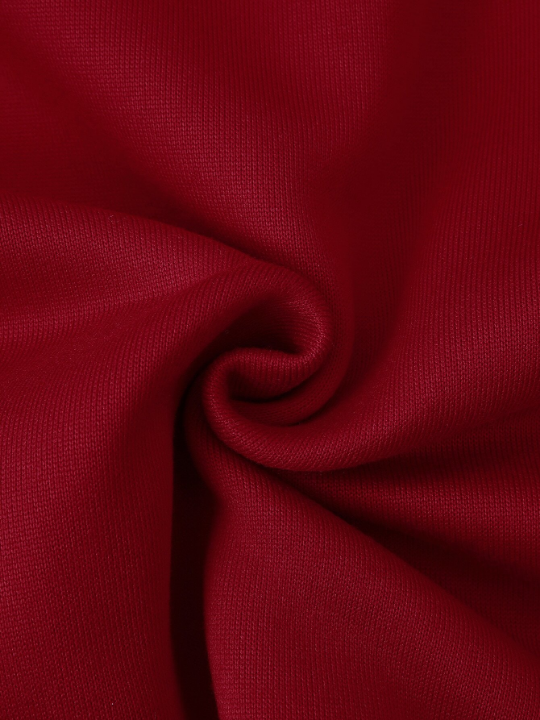 Manfinity Homme Men Two Tone Letter Graphic Kangaroo Pocket Drawstring Thermal Lined Hoodie