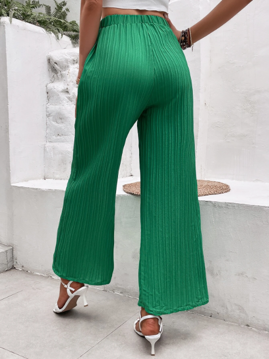 VCAY Tie Waist Wide Leg Pants