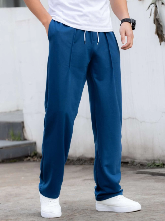 Manfinity Hypemode Men Drawstring Waist Slant Pocket Sweatpants