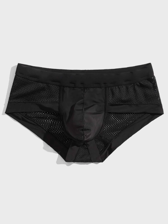 Men Hollow Out Solid Brief