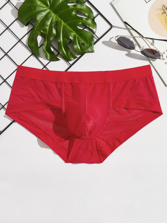 Men Hollow Out Solid Brief