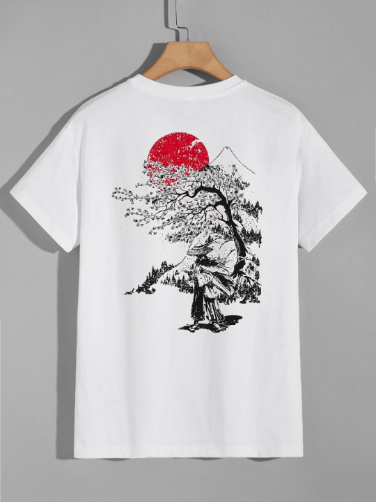 Manfinity Homme Men Figure & Tree Print Tee