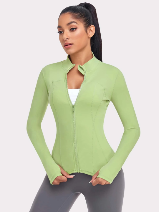 VUTRU Women's Slim Fit Sports Jacket With Thumbhole Compression Shirt