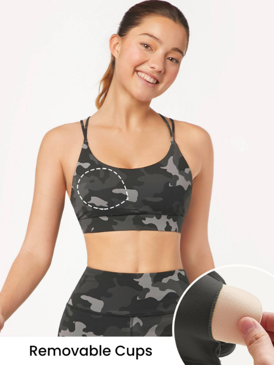 GLOWMODE FeatherFit Strappy Back Sports Bra