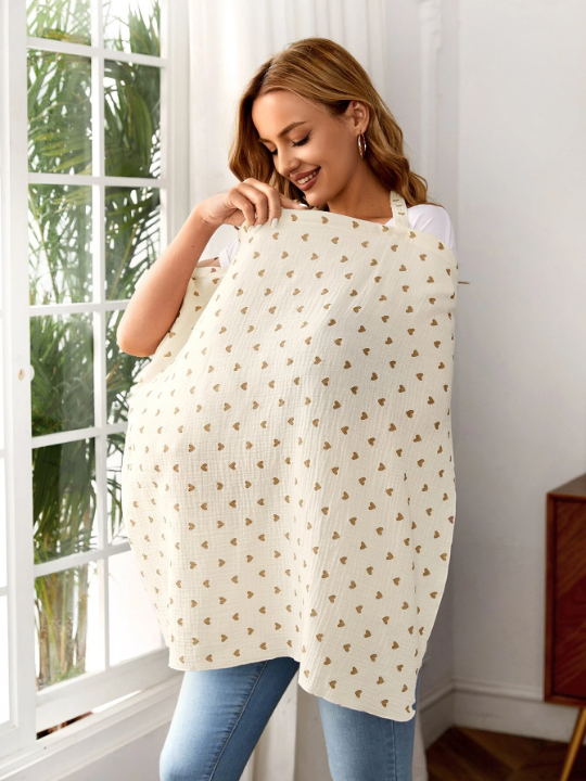 1pc Heart Pattern Nursing Cover