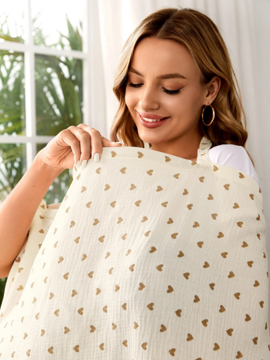 1pc Heart Pattern Nursing Cover