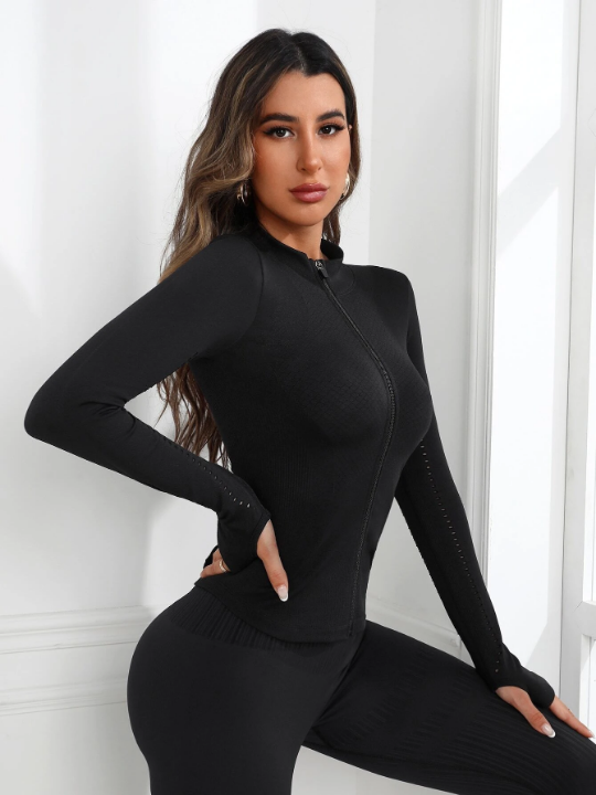 Sport Seamluxe Zip Up Seamless Sports Jacket workout clothes