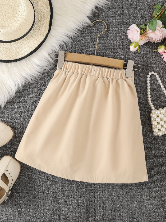 Tween Girl Pleated Hem Skirt