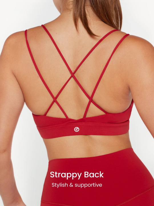 GLOWMODE FeatherFit Strappy Back Sports Bra