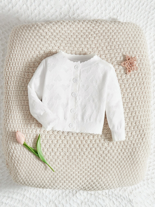 Newborn Baby Girl Newborn Button Front Cardigan