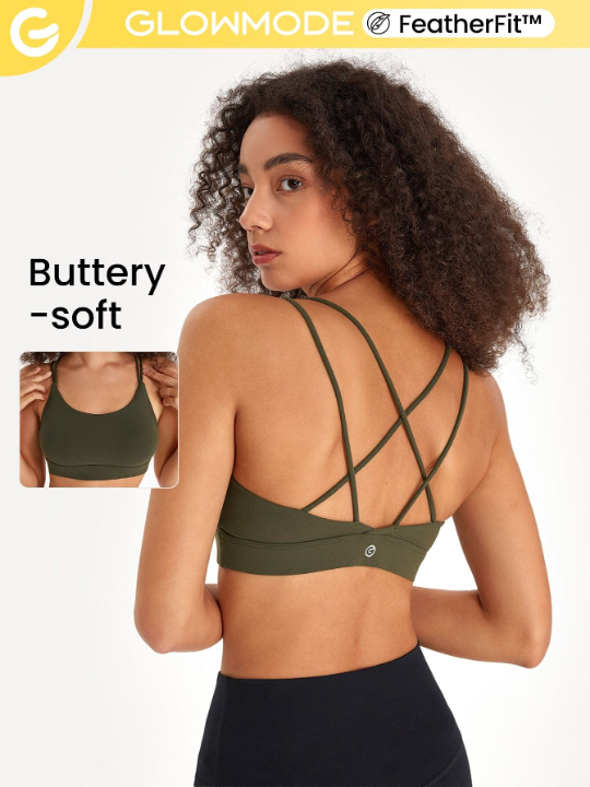 GLOWMODE FeatherFit Strappy Back Sports Bra