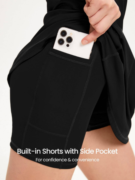 GLOWMODE Hidden Pocket Solid Active Dress