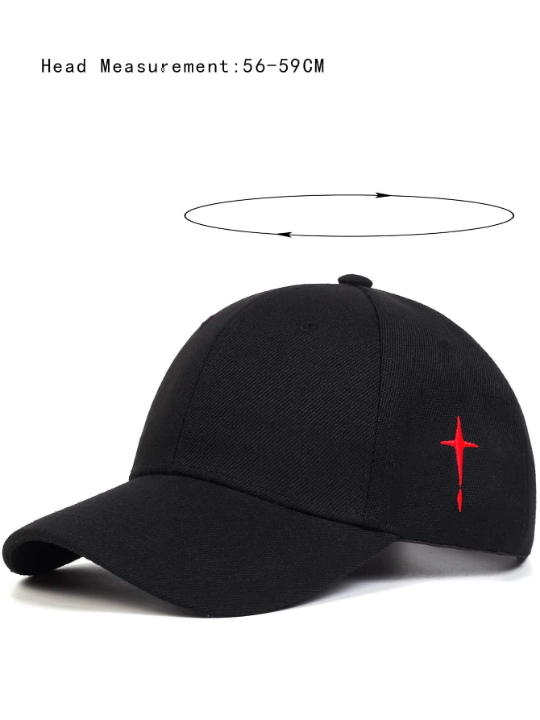 Men Four-pointed Star Embroidered Baseball Cap