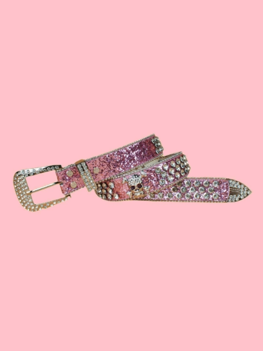 1pc Women Rhinestone Decor Belt