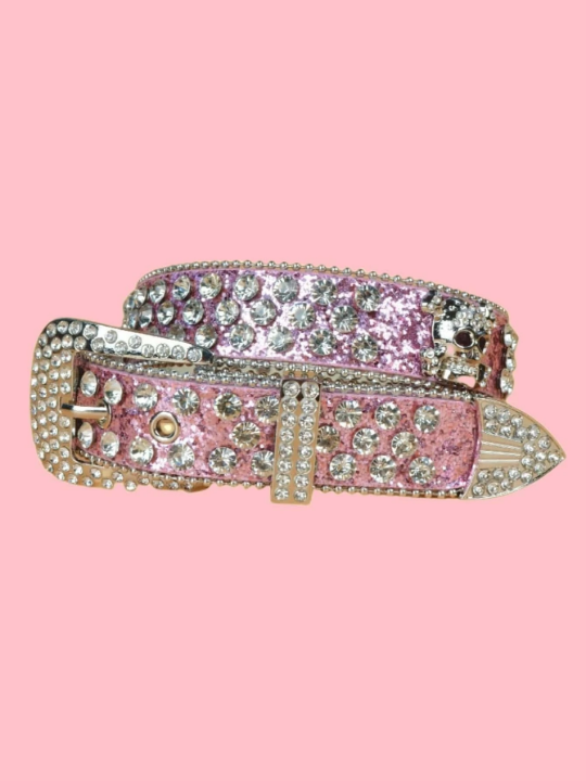 1pc Women Rhinestone Decor Belt