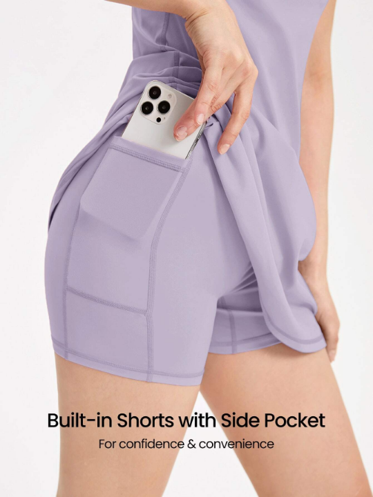 GLOWMODE Hidden Pocket Solid Active Dress