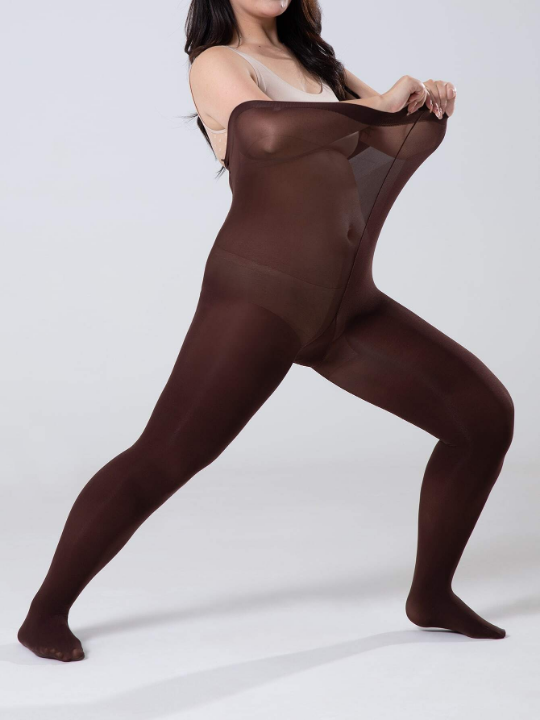 80D Plus Size Solid Tights