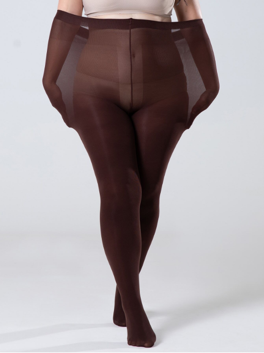 80D Plus Size Solid Tights