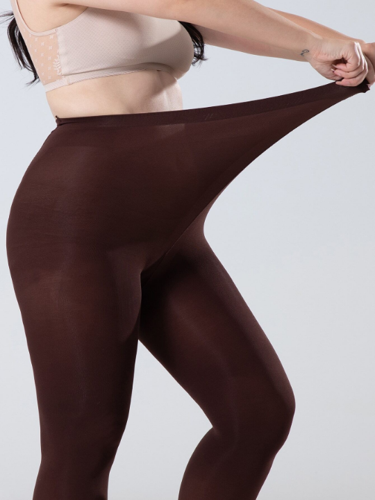 80D Plus Size Solid Tights