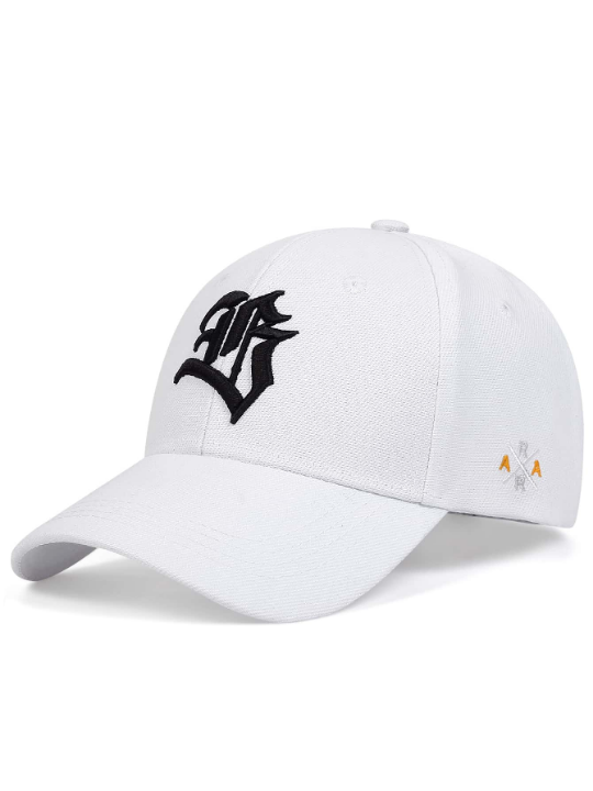 Men Embroidery Detail Adjustable Baseball Cap For Daily Life and Outdoor